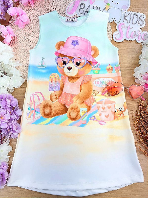 Vestido em Fly Tech Infanti Infantil Menina