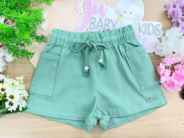 Shorts em Sarja com Elastano Infanti Infantil Menina