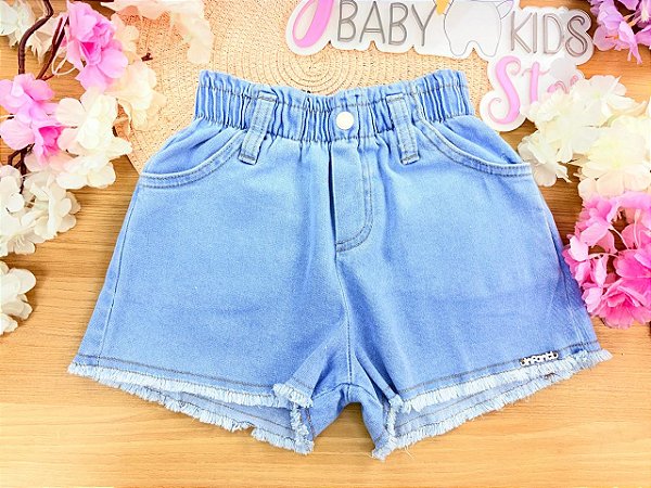 Shorts em Jeans com Elastano Infanti Infantil Menina