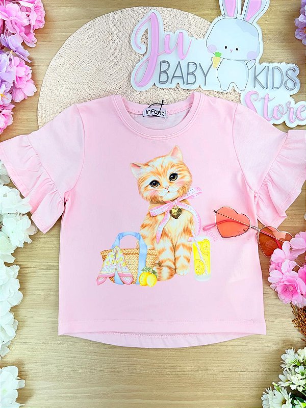 Blusa em Meia Malha Infanti Infantil Menina