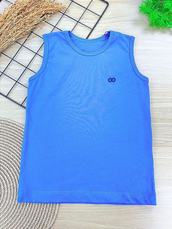 Regata em Meia Malha Azul LucBoo