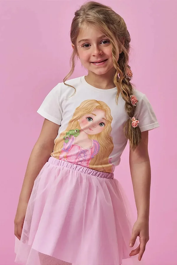 Blusa em Meia Malha Kukiê Infantil Menina