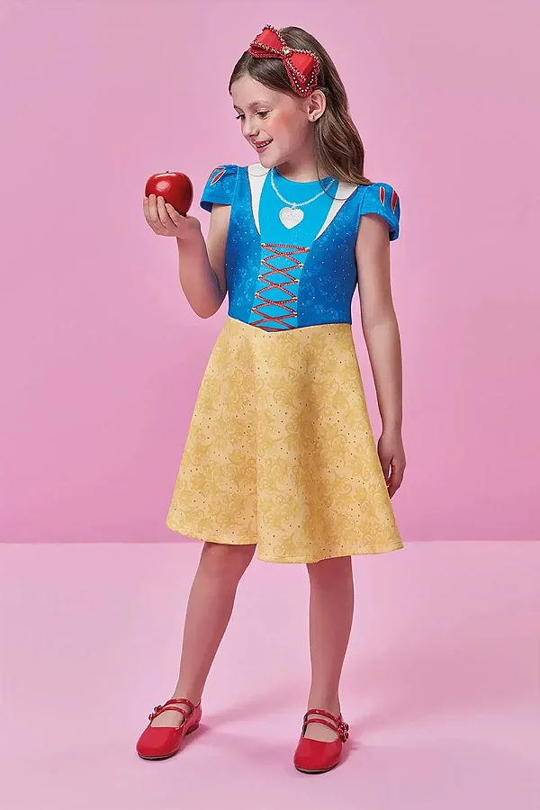 Vestido em Fly Tech Kukiê Infantil Menina