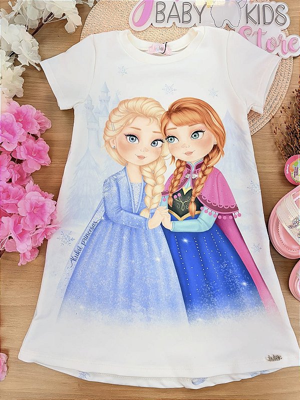 Vestido em Molecotton Kukiê Infantil Menina