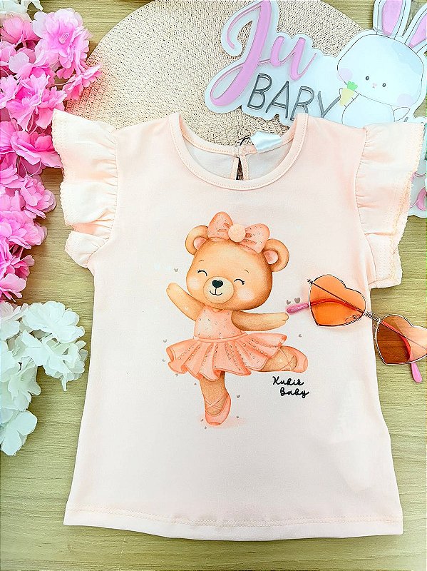 Blusa em Cotton Kukiê Infantil Menina