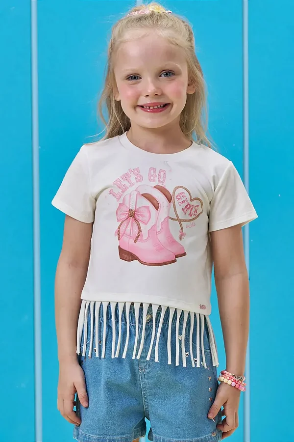 Blusa em Meia Malha Kukiê Infantil Menina