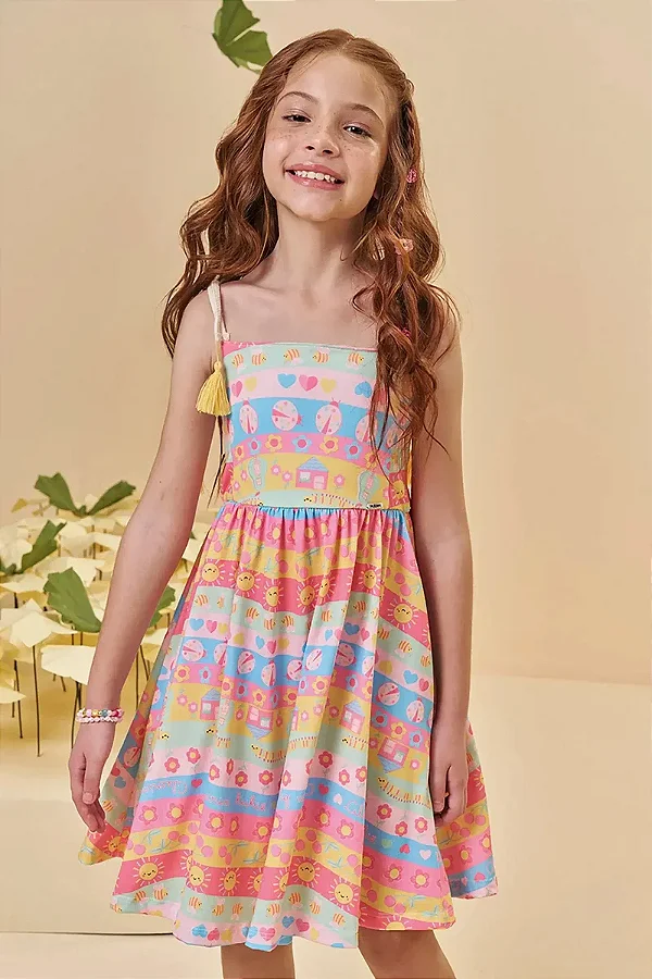 Vestido em Malha Fresh Kukiê Infantil Menina
