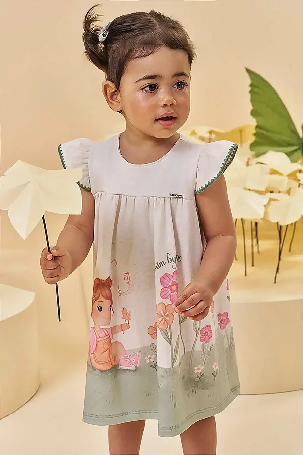 Vestido em Malha Fresh Kukiê Bebê Menina