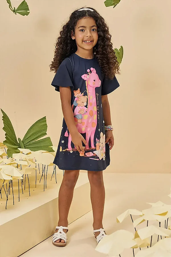 Vestido em Meia Malha Kukiê Infantil Menina