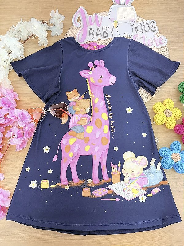 Vestido em Meia Malha Kukiê Infantil Menina