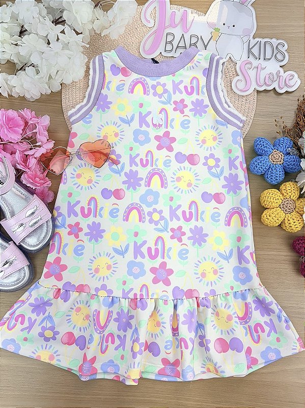 Vestido em Molecotton Kukiê Infantil Menina
