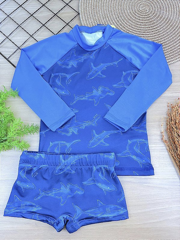 Conjunto Camiseta Manga Longa e Sunga Divertto