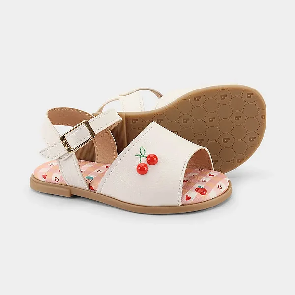 Sandália Infantil Bibi Shine Mini de Cerejas