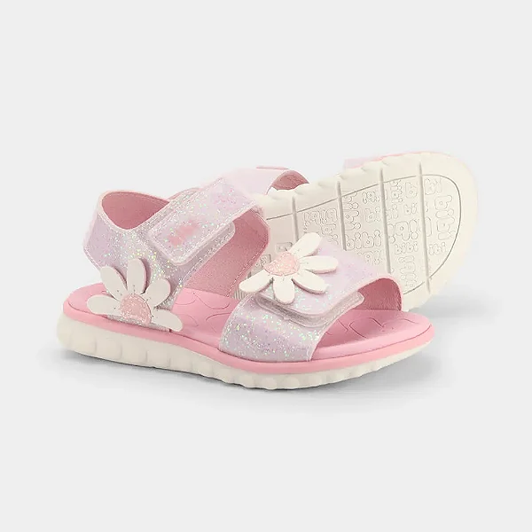 Sandália Infantil Bibi Summer Roller Sport 3.0 Branco com Rosa