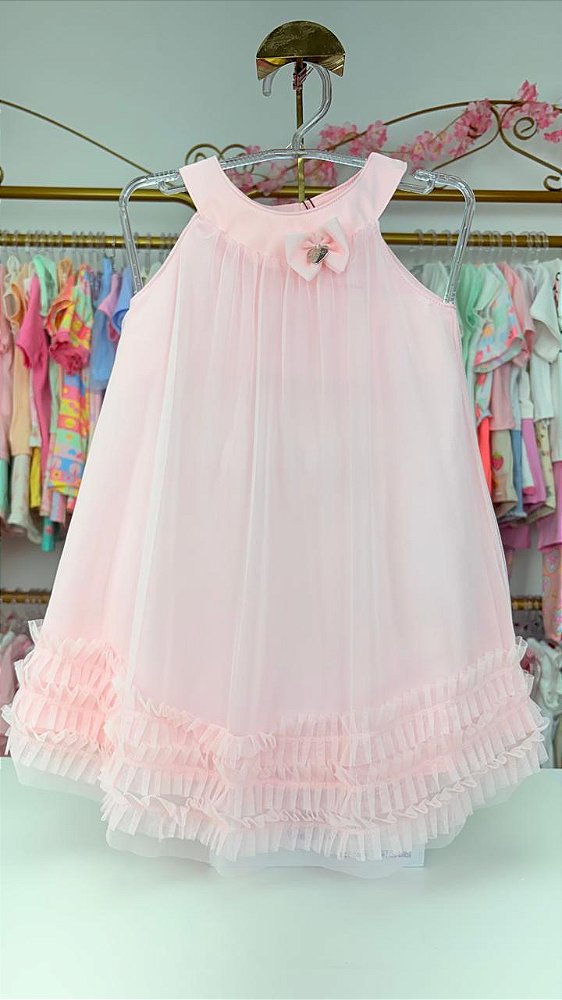 Vestido em Tule com Elastano Infanti Infantil Menina