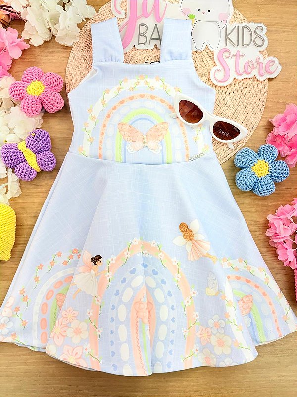 Vestido em Fly Tech Infanti Infantil Menina