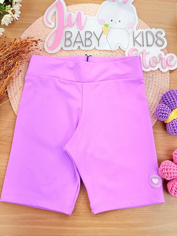 Bermuda Biker em Malha Poliamida UV 50+ Infanti Infantil Menina