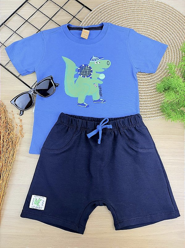 Conjunto Camiseta Malha e Bermuda Molecotton Up Baby