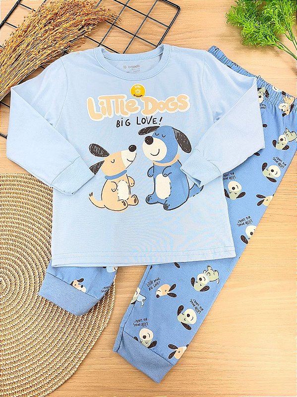 Pijama Camiseta Manga Longa e Calça Brandili