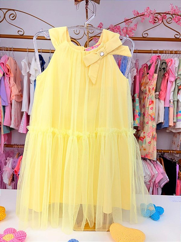 Vestido Amarelinho Manteiguinha Mon Sucré