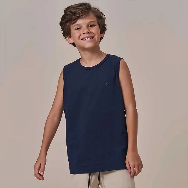 Regata em Meia Malha Azul Marinho Lucboo