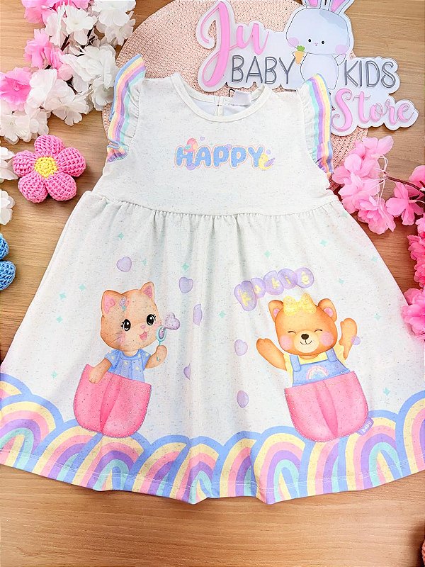 Vestido em Malha Power Kukiê Bebê Menina