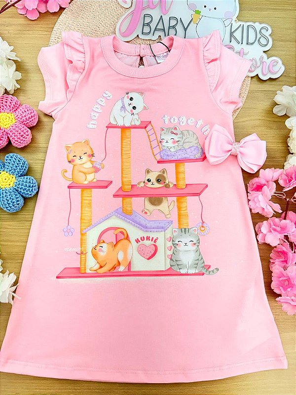 Vestido em Meia Malha Kukiê Bebê Menina
