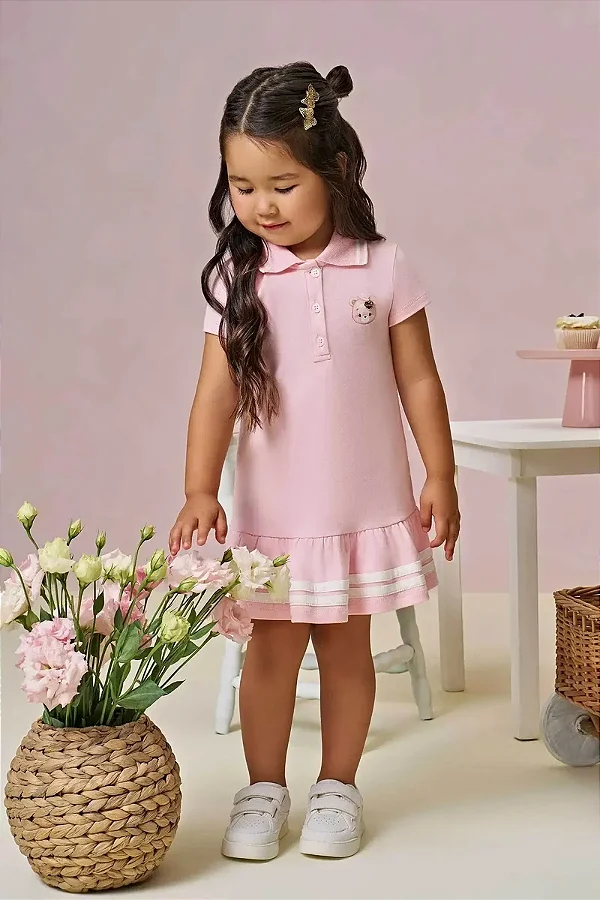Vestido em Suedine Infanti Infantil Menina