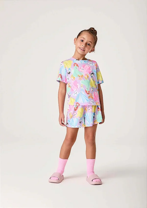 Pijama Infantil Menina Princesas Disney Bimbi