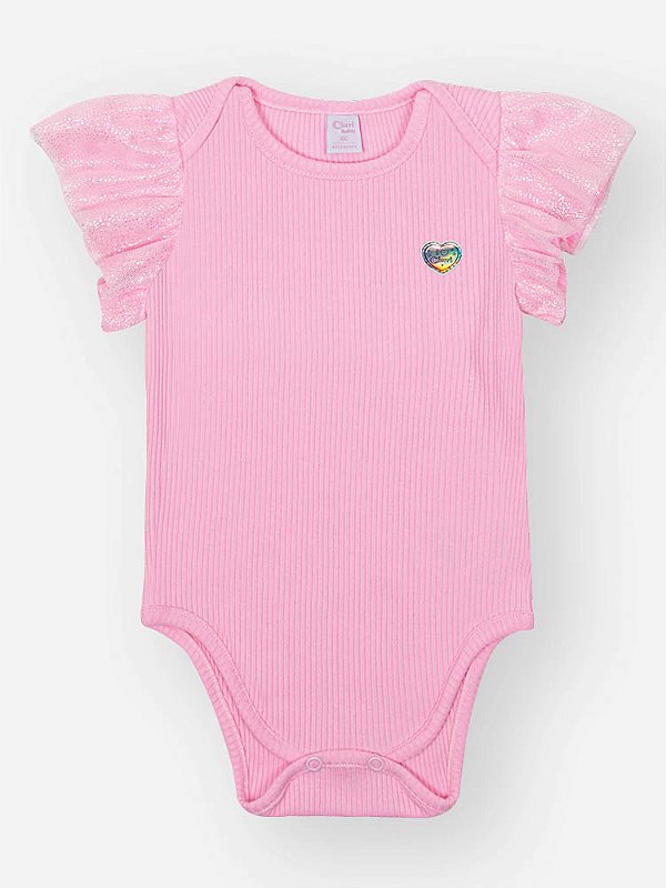 Body Canelado Rosa Cinti