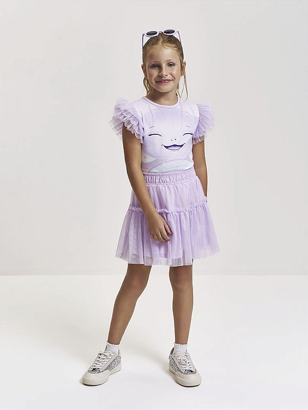 Conjunto Blusa e Saia com Short Embutido Xaxalote Cinti