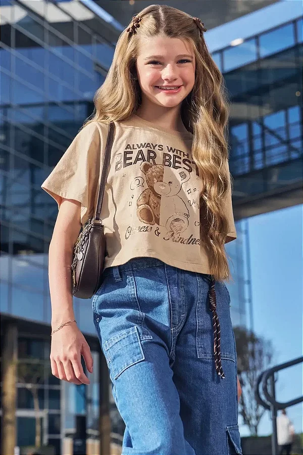 Blusa em Meia Malha Vic&Vicky Teen Menina
