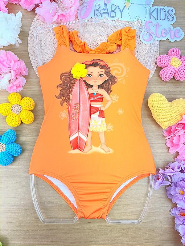 Maiô em Malha com Proteção UV50+ Kukiê Infantil Menina
