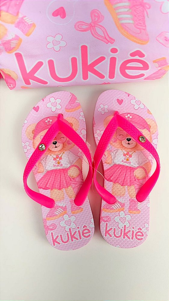 Chinelo Ursinha Acompanha Bolsa Kukiê