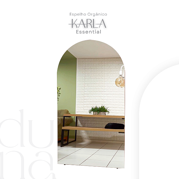 Espelho em Arco Karla Essential, Espelho de Corpo Inteiro de Chão ou de Parede, Pequeno ao Grande para Corredores, Quarto, Sala de Estar/Jantar - Fácil Instalação