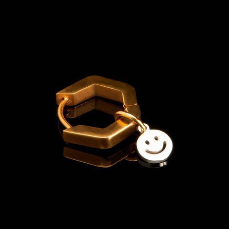 Brinco Key Design Drew de Aço Dourado