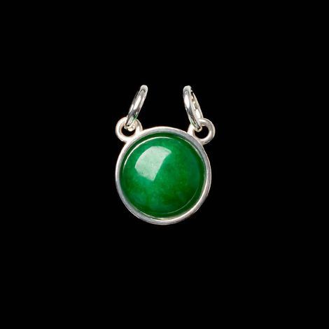 Pingente Key Design de Prata e Pedra Natural Millman Verde