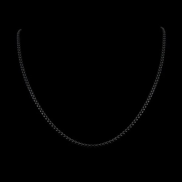 Corrente Veneziana Cartier Key Design Preta 2mm