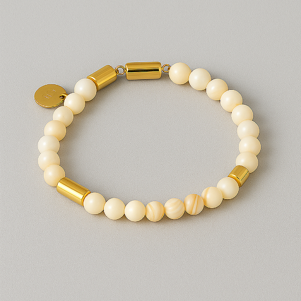 Pulseira Key Design Iker em Peróla Natural Branca