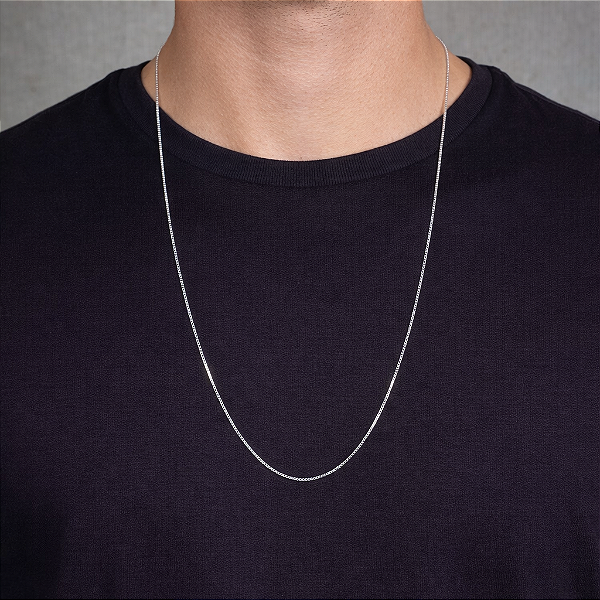 Corrente Key Design Veneziana de Prata 925 1,0mm