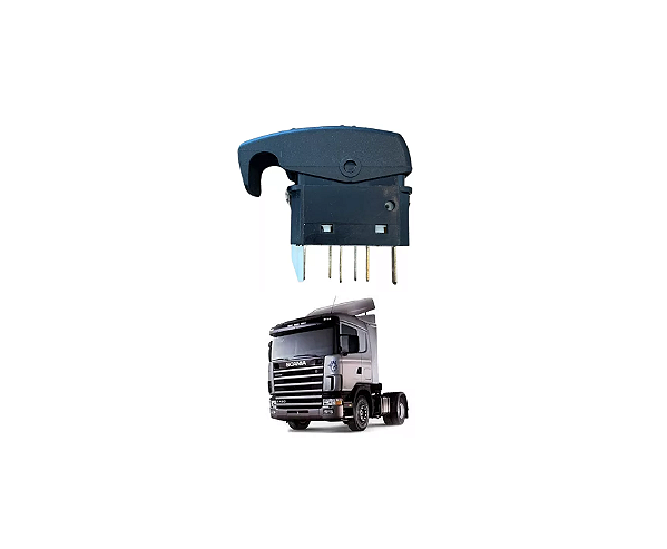 BOTÃO SIMPLES DO VIDRO ELÉTRICO SCANIA SERIE 4 T/R/P -114