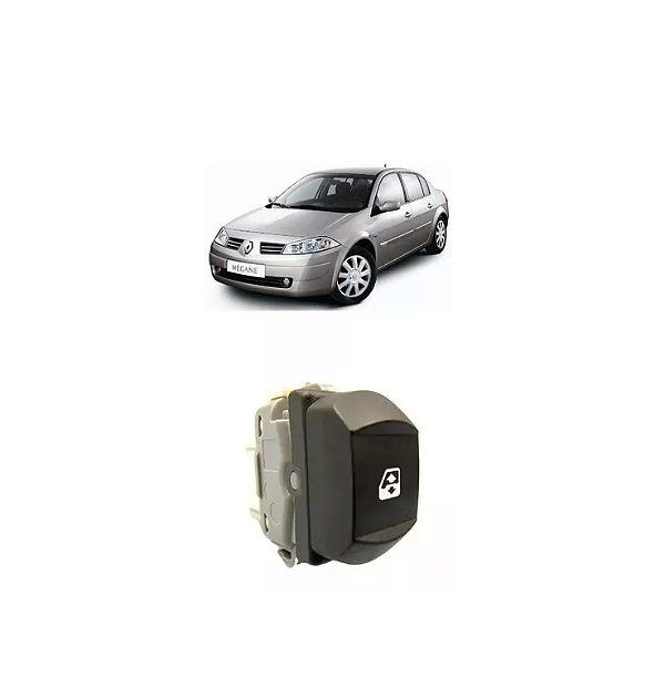 BOTÃO SIMPLES VIDRO ELÉTRICO RENAULT MEGANE E GRANDTOUR