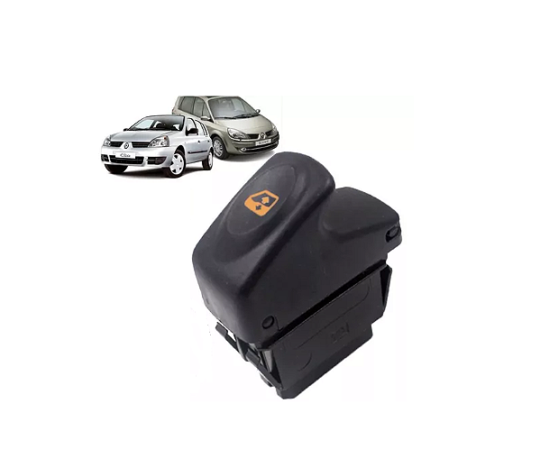BOTÃO SIMPLES DO VIDRO ELÉTRICO RENAULT CLIO SCENIC