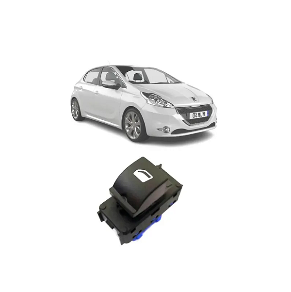 BOTÃO SIMPLES VIDRO ELÉTRICO PEUGEOT 208 APÓS 2013