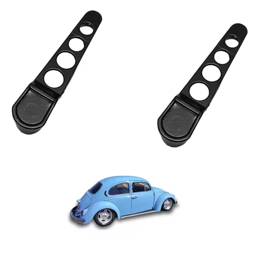 PAR MAÇANETA DA PORTA FUSCA KOMBI GOL PRETA FIXAÇÃO PINO