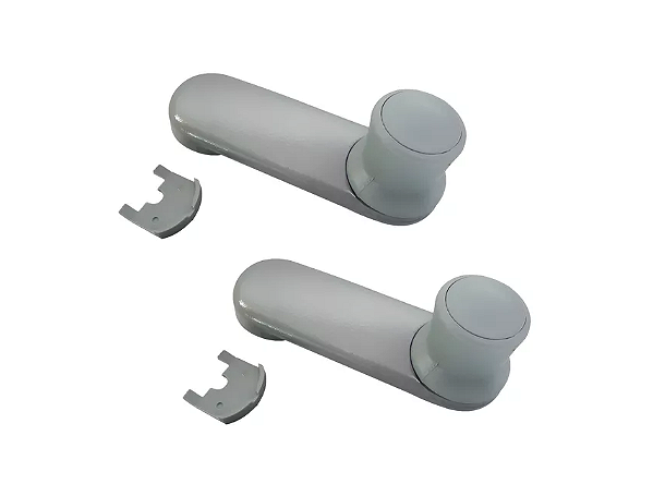 PAR MANIVELA METAL VIDRO PORTA  709 LN HPN FPN ATRON CINZA
