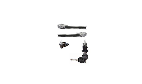 KIT MAÇANETA CILINDRO MESMA CHAVE PORTA  PASSAT CROMADO