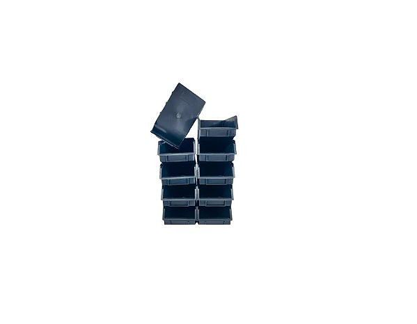 KIT 10 PEÇAS CAIXA BIN NÚMERO 5 PRETA