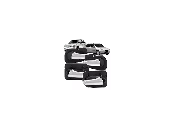 KIT 4 MAÇANETA PORTA CORSA G1 CORSA CLASSIC TRASEIRA CROMADA