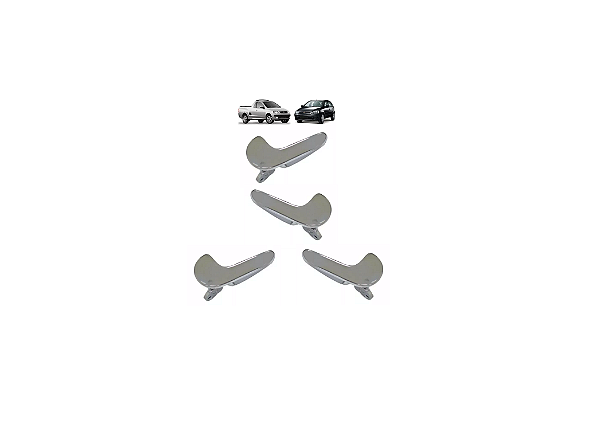 KIT 4 MAÇANETAS INTERNA PORTA CORSA G2 MERIVA MONTANA CROMAD